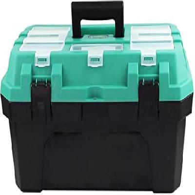 Hanbon 14" Durable Double Layer Plastic Tool Box